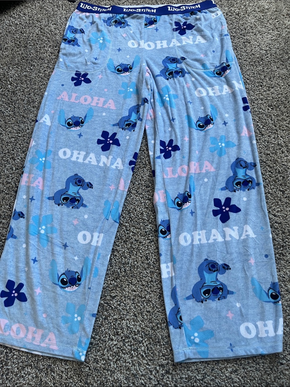 Lilo & Stitch Ohana Blue Pajama Pants - Women's Sleepwear